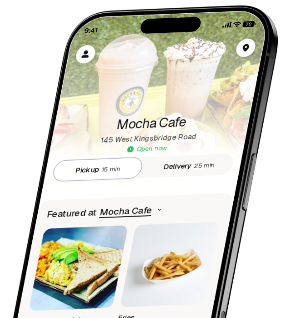 Mocha Cafe app preview
