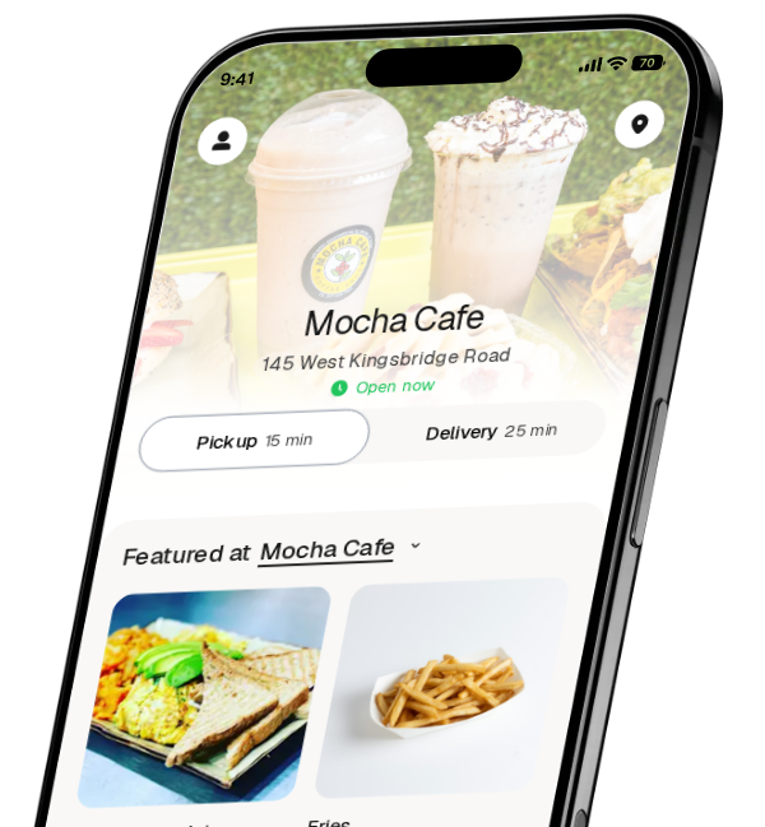 Mocha Cafe app preview
