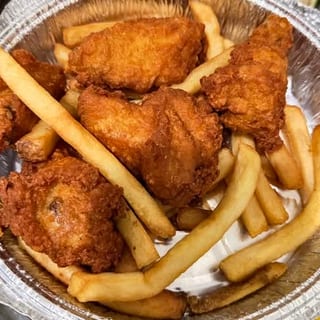 5 Pcs Hot Wings With Fries
