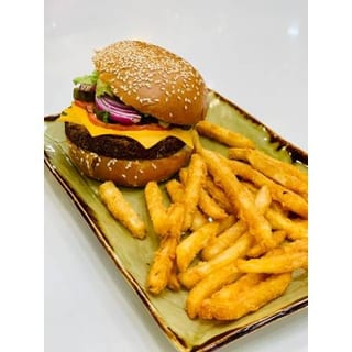 Falafel Burger (Veggie) with Fries