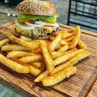 Cheese Burger with Fries